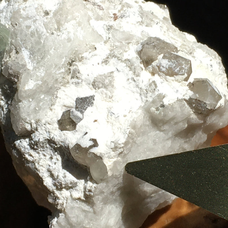 Phenacite Crystals in Matrix 1-Moldavite Life