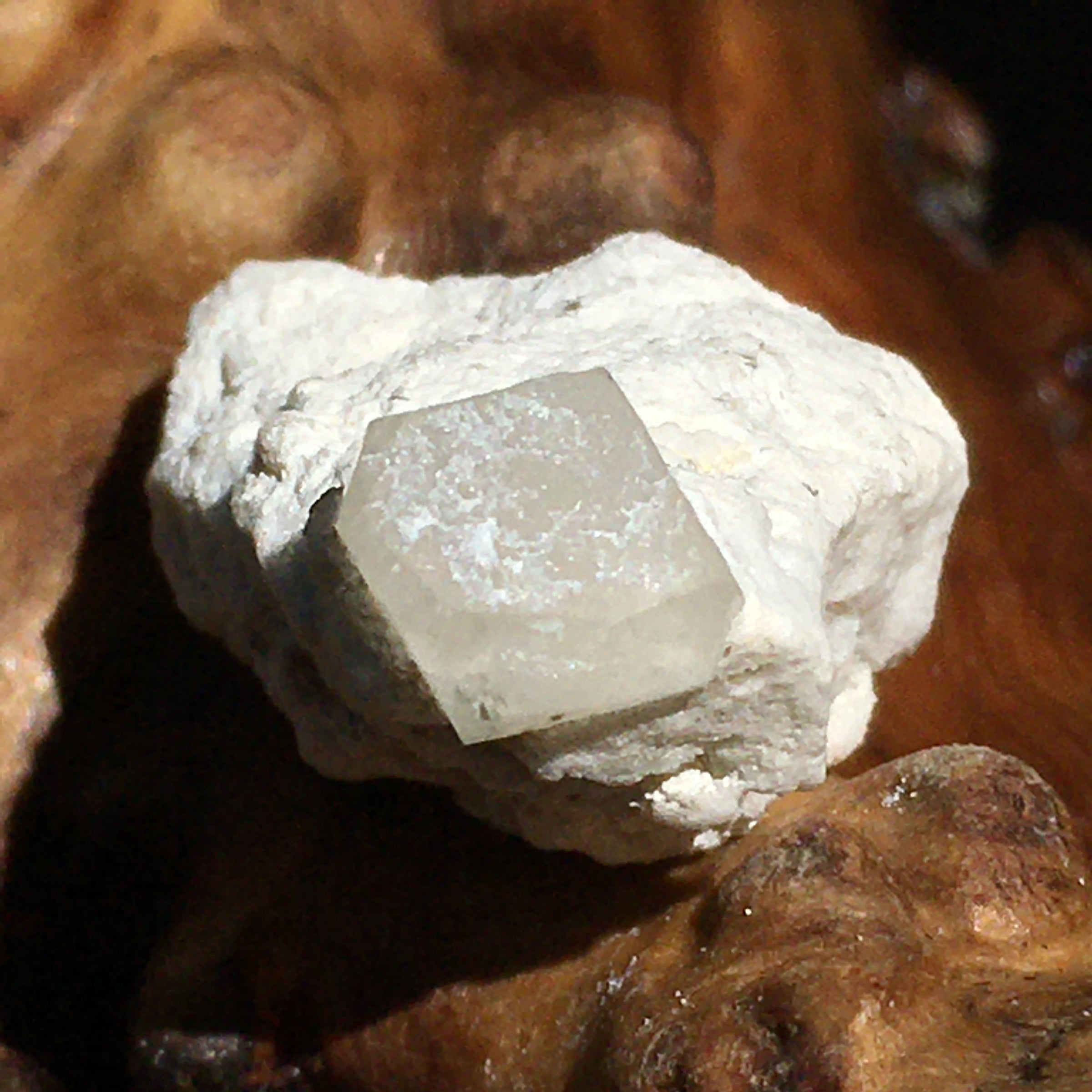 Phenacite Crystals in Matrix 10-Moldavite Life