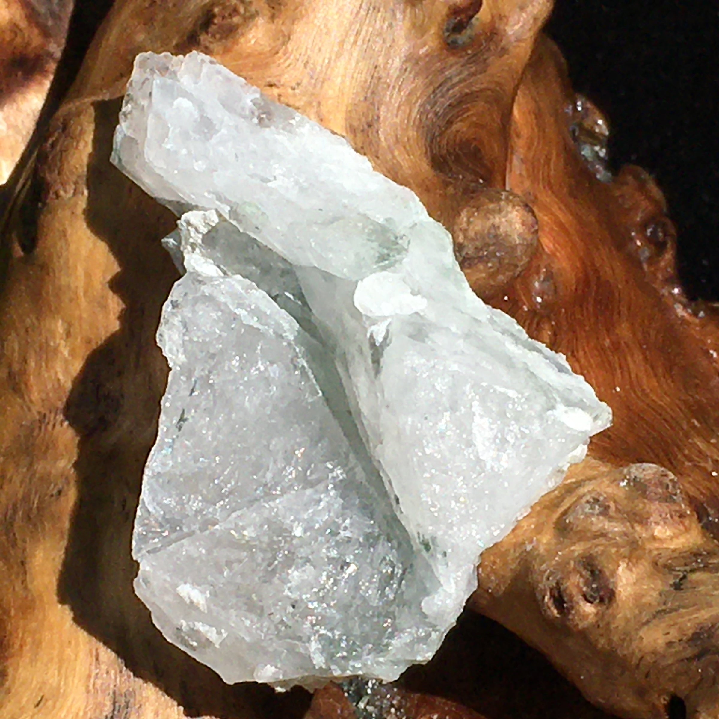 Phenacite Crystals in Matrix 11-Moldavite Life