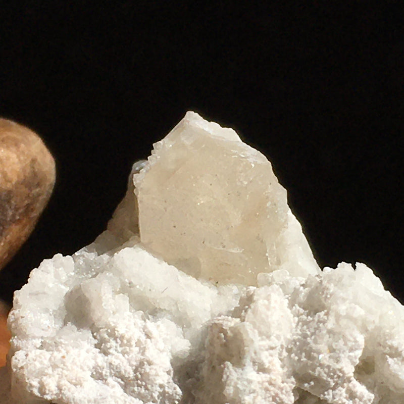 Phenacite Crystals in Matrix 22-Moldavite Life