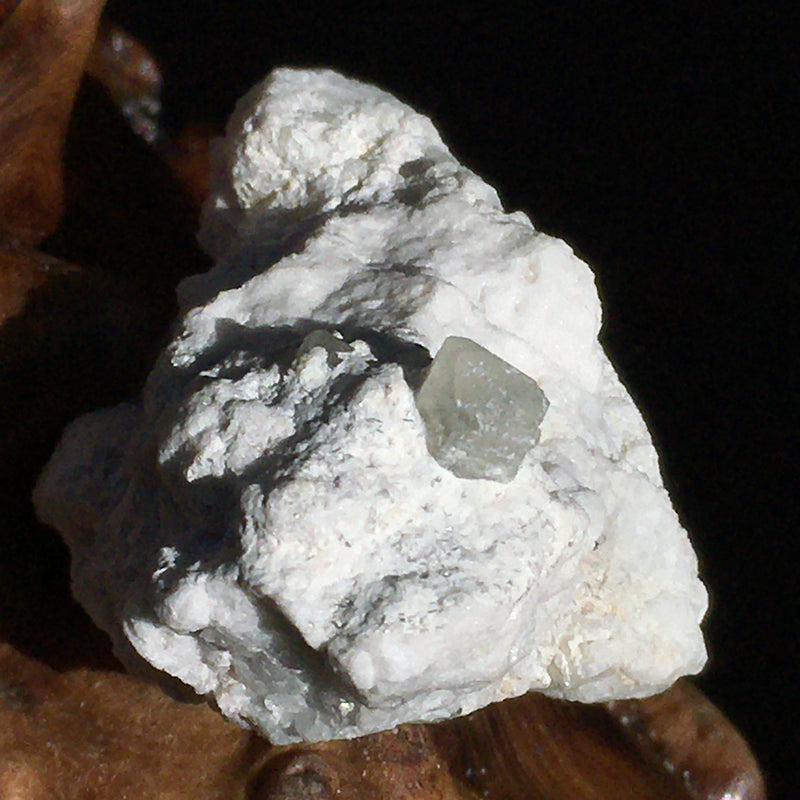 Phenacite Crystals in Matrix 26-Moldavite Life