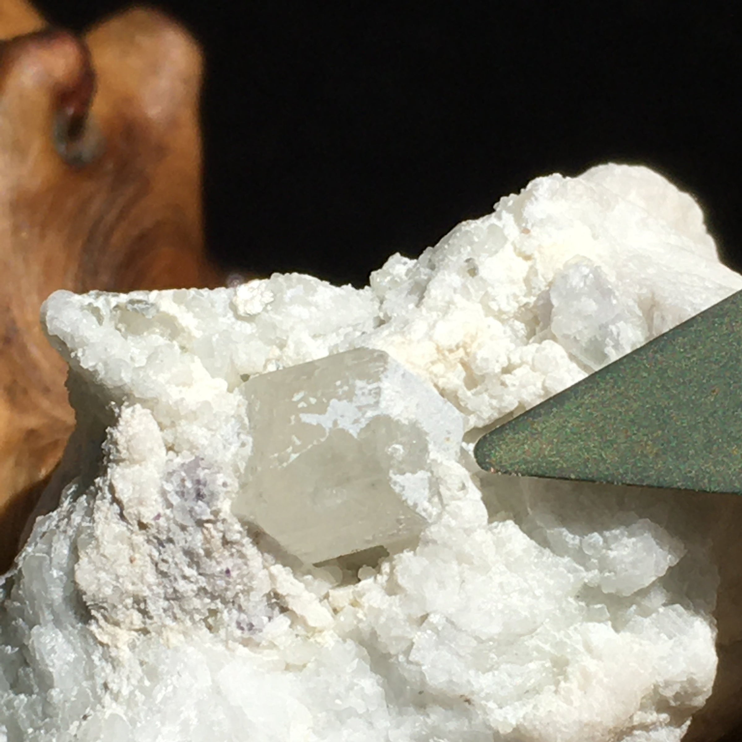Phenacite Crystals in Matrix 4-Moldavite Life