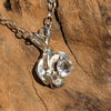 Phenacite Rose Faceted Crystal Pendant Silver Necklace-Moldavite Life