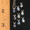 RARE Blue Benitoite Crystal Silver Pendant Necklace-Moldavite Life
