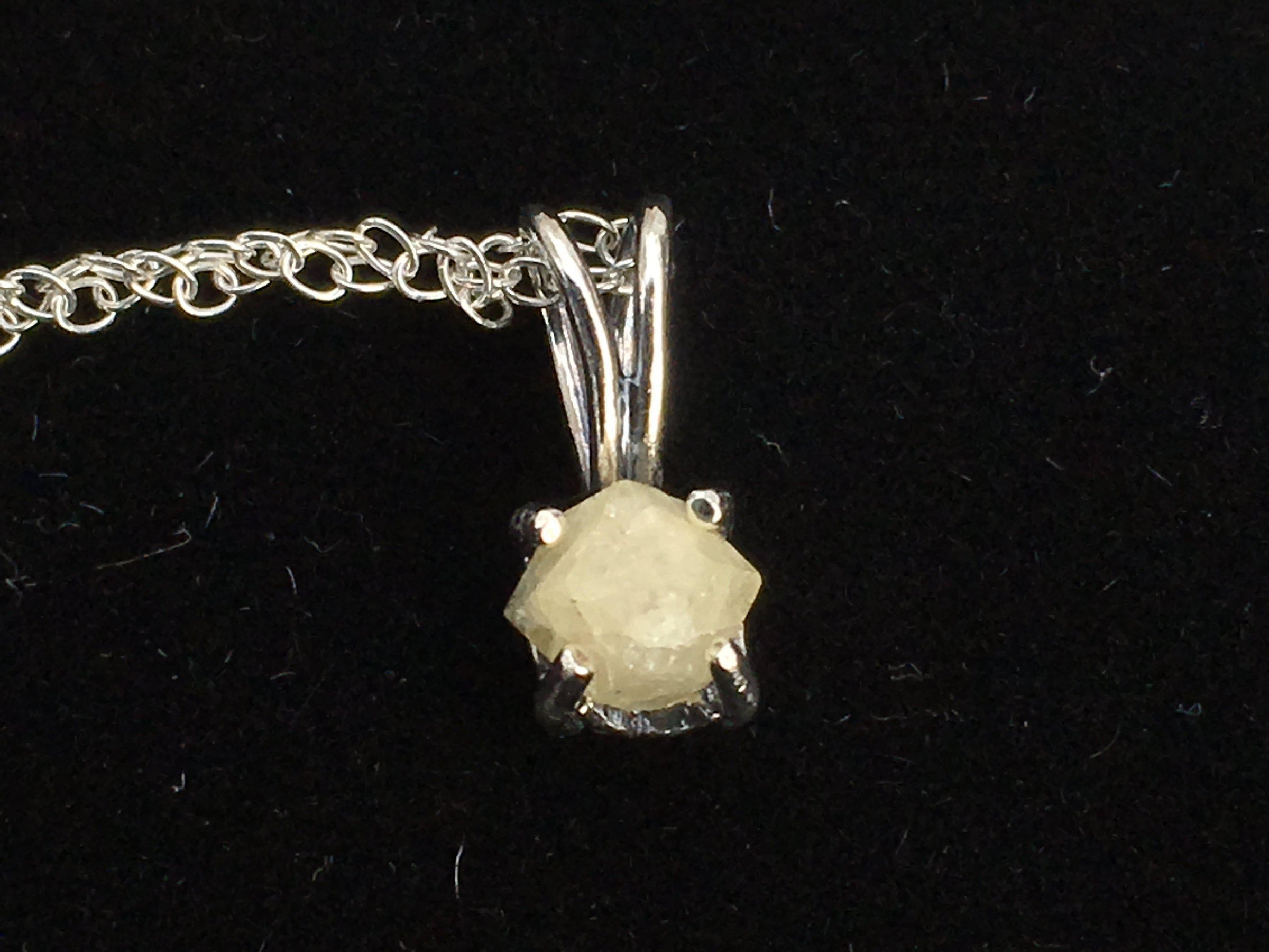 RHODIZITE Crystal Pendant Necklace Sterling Silver! ~ #700-Moldavite Jewelry