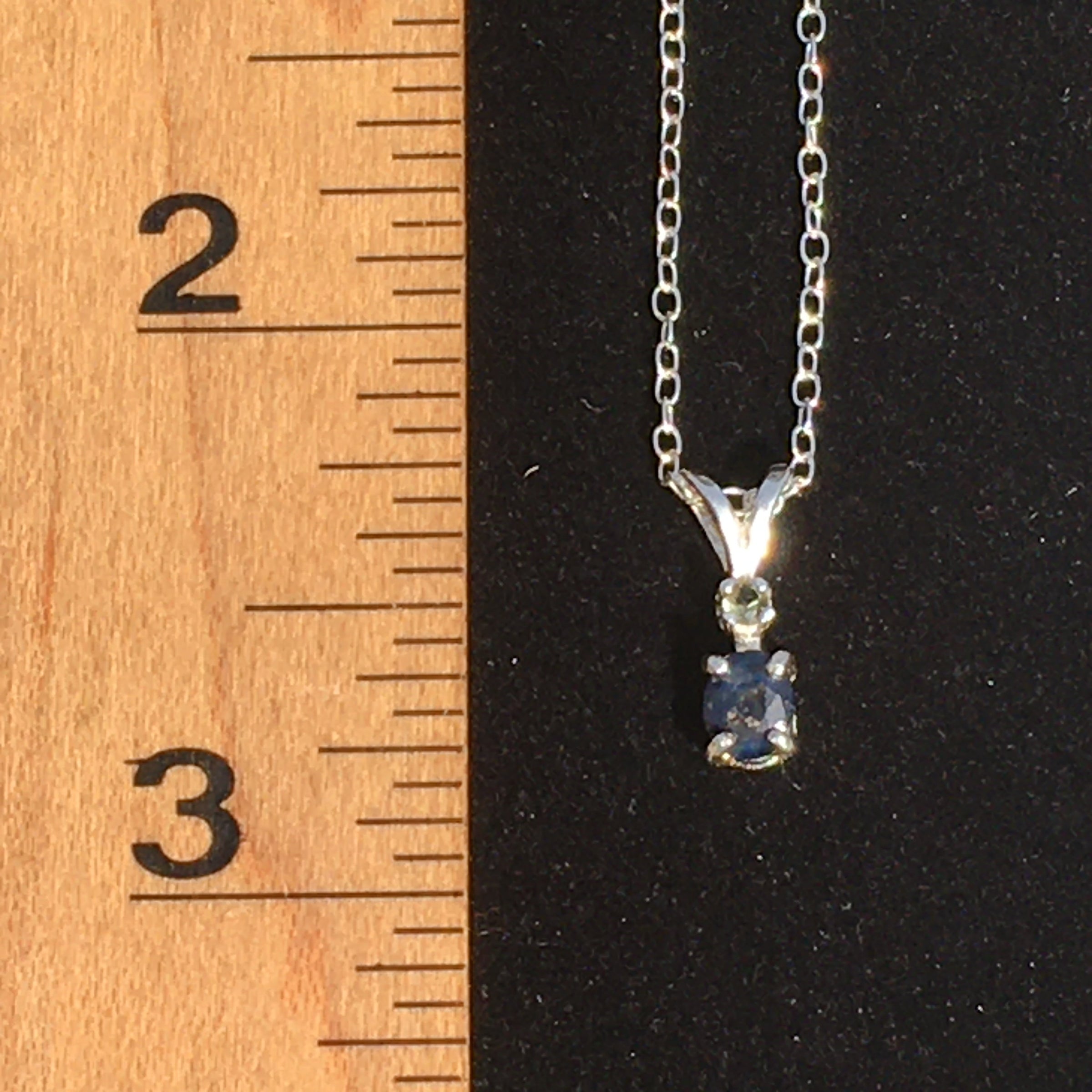 Sapphire Moldavite Crystal Pendant Sterling Silver-Moldavite Life