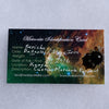 sterling silver sericho pallasite meteorite basket pendant with a moldavite life meteorite identification card