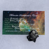 silver sikhote alin meteorite with a moldavite life meteorite identification card