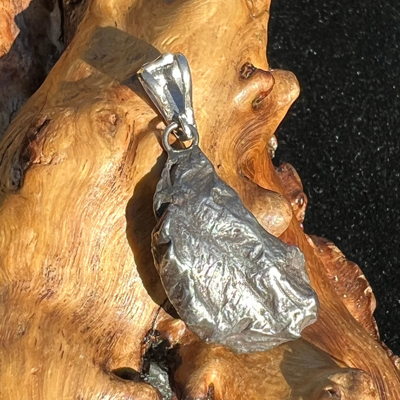Sikhote Alin Meteorite Pendant Sterling Silver 19681-Moldavite Life