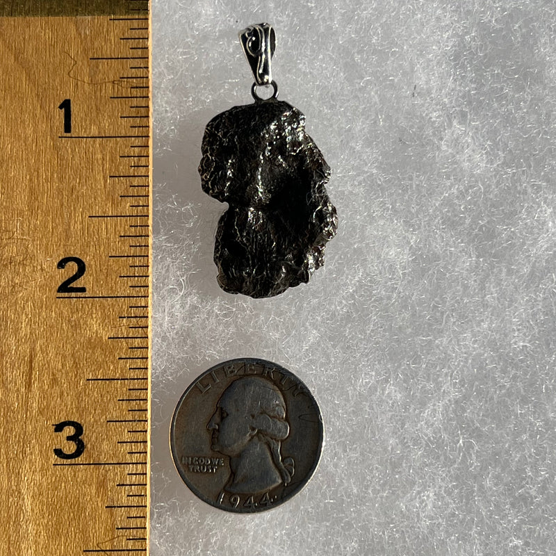 Sikhote Alin Meteorite Pendant Sterling Silver 19741-Moldavite Life