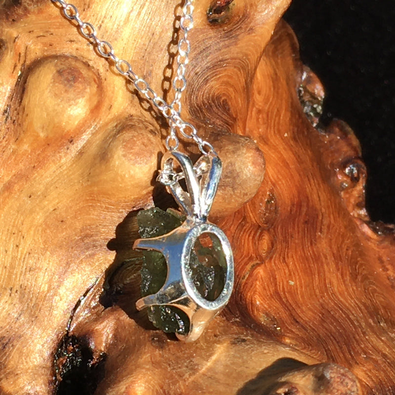 Silver Moldavite Pendant Natural Genuine-Moldavite Life