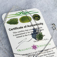 Silver Moldavite Pendant Natural Genuine-Moldavite Life