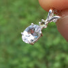 Sterling Silver Danburite Moldavite Faceted Gem Necklace-Moldavite Life