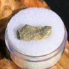 tatahouine meteorite in gem jar sitting on driftwood for display