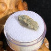 tatahouine meteorite in gem jar sitting on driftwood for display