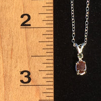 Woman's Moldavite Garnet Sterling Silver Pendant-Moldavite Life
