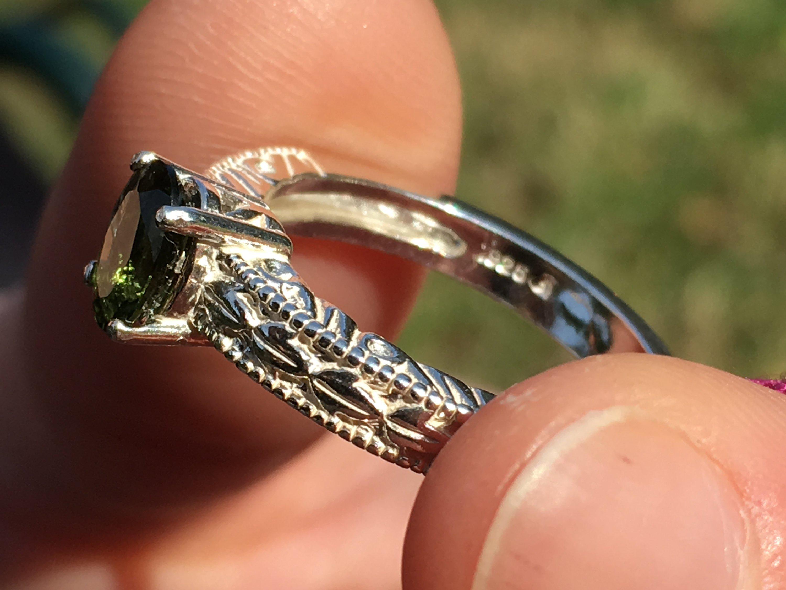 Offers Moldavite Ring sz 7