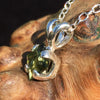 Women's Moldavite Faceted Gem Pendant Necklace-Moldavite Life